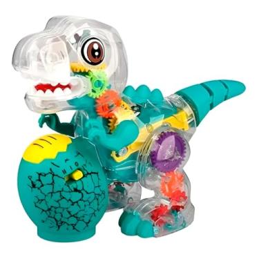 Imagem de Dinossauro Interativo Musical com Luzes LED, Som e Movimento, Colorido, Brinquedo Educativo para Bebês e Crianças Pequenas, Funciona com Pilhas AA