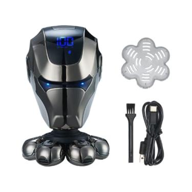 Imagem de Aparelho de Barbear Elétrico para Homens Cortador Cabelo 7 Lâminas Multifuncional Alta Flexibilidade Lâmina Flutuante Polimento Arredondado Grip Antiderrapante Ergonômico Manutenção Fácil Uso em Casa