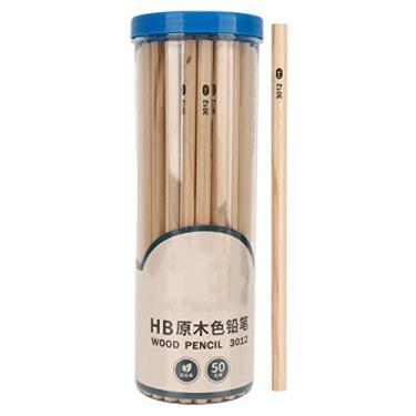 Imagem de Lápis HB Bulk 50 unidades Hexagonal Grip Smooth Writing Premium Cottonwood Lápis de madeira para estudantes Artistas Desenho Esboço Escritório escolar