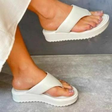 Imagem de Tamanco Vizzano Feminino Flatform 6492319 Acolchoado, Branco off, 36