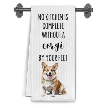 Imagem de Elefeltclave Corgi Lover Gifts Toalhas de cozinha, presente Corgi para mulheres homens toalhas de chá decorativas, amantes de cães, mãe, pai, dono, presentes, toalhas de mão para decoração de cozinha