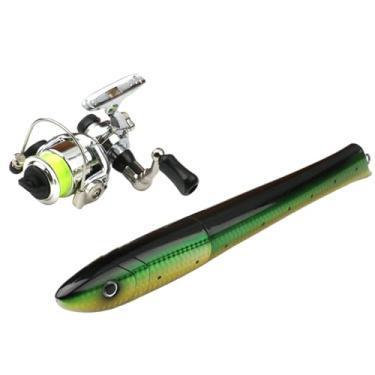 Imagem de Vara de pesca com caneta, vara de pesca com caneta e combinação de carretel,Vara de caneta portátil e combinação de carretel Vara de pesca - Vara de pesca compacta, carretel combinado, vara de pesca e