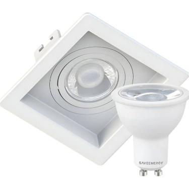 Imagem de Spot Embutir Led Quad - Preto Branco Frio 110V/220V  Bivolt 