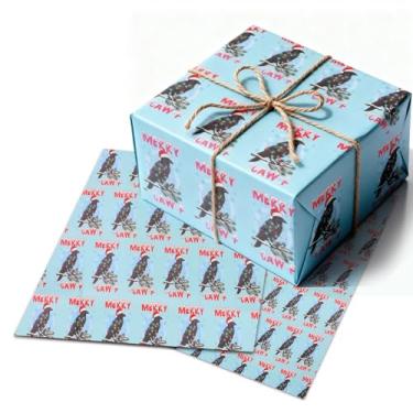 Imagem de Colorato 2 peças de papel de embrulho F-Caw-F, papel de embrulho de Natal de frango, embrulho de presente F-Caw-F para elefante branco, Natal, aniversário, embrulho de presente mordaça, durável e