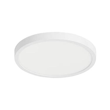 Imagem de Luz de teto LED montagem embutida 24W 2520lm Lâmpada redonda para cozinha quarto corredor quente Vida útil 20000h AC85-265V Plástico