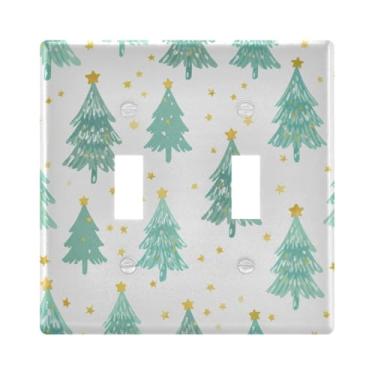 Imagem de Burbuja Capa de placa de parede para interruptor de luz de árvore de Natal, placa decorativa de parede, parafusos incluídos, 2 faixas
