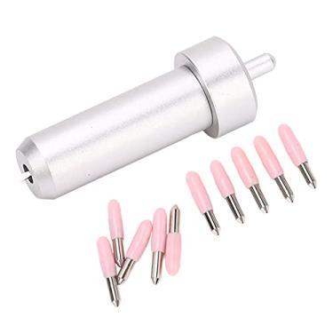 Imagem de WALFRONT Kit de Suporte de Lâmina de Ponta Fina, Liga de Aço, Lâminas de Corte de 30 Graus Com Carcaça de Liga de Alumínio para Máquinas Série Joy Com 10 Peças