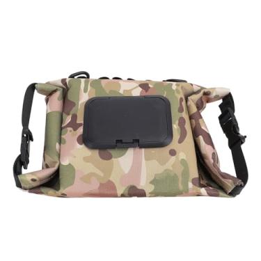 Imagem de QANYEGN Dispensador de limpeza, bolsa de limpeza úmida de acampamento portátil de lona, ​​recipiente de guardanapo de grande capacidade para escritório, carro e casa (amouflage Green)