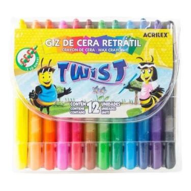 Imagem de Giz de cera twist retratil sem cor - ACRILEX, 3