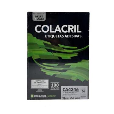 Imagem de Etiqueta Adesiva Colacril A4 Ca4346 33X52,5Mm Cx/100 Fls