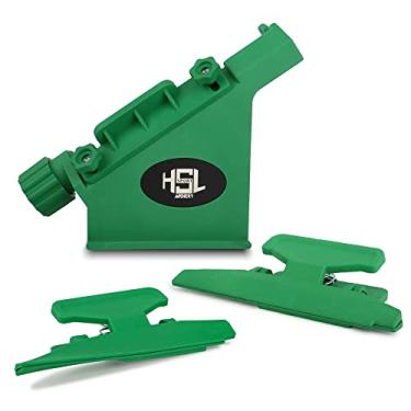 Imagem de Hosolee Gabarito de flecha para flecha com grampos helicoidais retos e direitos ferramenta de adesivos de penas para parafusos de flecha DIY (verde)