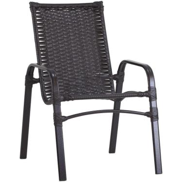 Imagem de 4 Cadeiras Emily E Mesa Roma Com Tampo Ripado Para área Tabaco