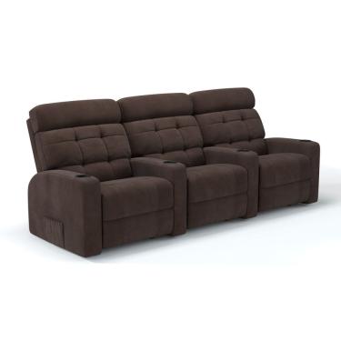 Imagem de  Sofá 3 Lugares Reclinável Manual Linha Cinema Em Bouclé