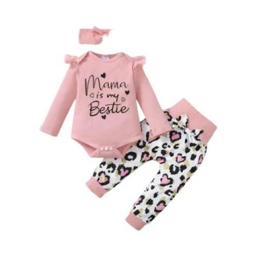 Imagem de Conjunto De Outono Para Bebê Menina Recém-Nascida 3 Peças Macacão De M