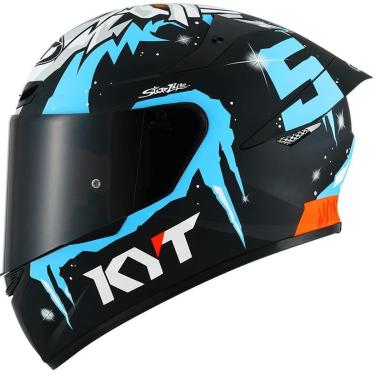 Imagem de Capacete KYT TT Course Masia Winter Test Preto e Azul Brilhante-Masculino