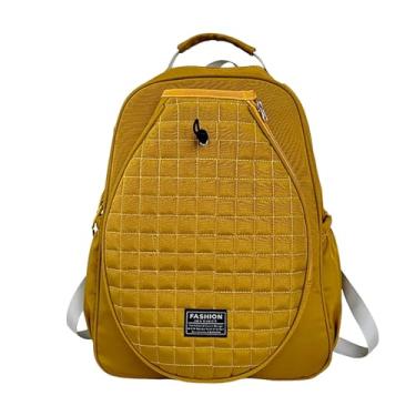 Imagem de Qraatosi Mochila de Tênis Multifuncional Acolchoada com Capa para Raquete, Organizador E Bolsa para Tênis, Ideal para Homens E Mulheres, Amarelo