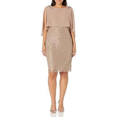 Imagem de Emma Street Vestido feminino de chiffon de manga comprida, Cinzento-acastan, 40