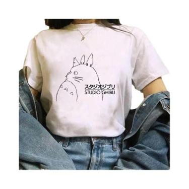 Imagem de Camiseta Gráfica Kawaii Totoro Studio Ghibli Para Mulheres Harajuku Mi