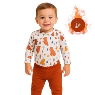 Imagem de Conjunto Body Calça Infantil Térmico Segunda Pele Peluciado - Pettenat