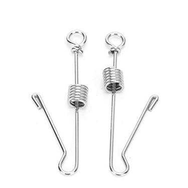 Imagem de Ainoli 2 PCS Papagaios de Aço Inoxidável Estrutura de Pé Anel Movendo AntiOff Abertura Perna Fivela (Médio: Aprox.17,6x16,2x10cm / 6,93x6,38x3,94 pol.)