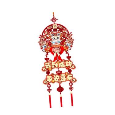 Imagem de CarpNettore Enfeite de Ano Chinês 2026, Decoração de Festa do Festival da Primavera, Pingente de Porta Tradicional da Sorte para o Ano Lunar, Style D