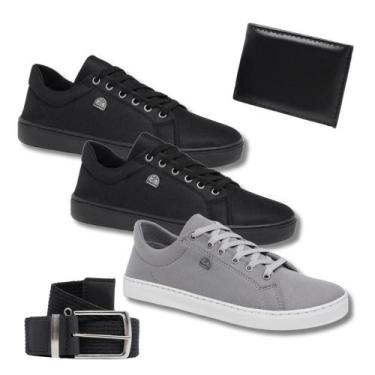 Imagem de Kit Leve Mais po Menos 3 Tênis Masculino + Cinto + Carteira - Bless Ac