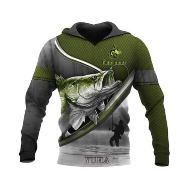 Imagem de Moletom Masculino Camuflado Para Pesca Com Estampa 3D, Conjunto De Tre