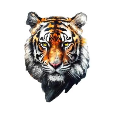 Imagem de Mosaico De Strass Leopardo E Leão Com Efeito Diamante, Decoração De Pa