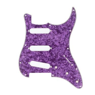 Imagem de RiToEasysports Pickguard de Guitarra Acústica, Placa de Arranhões Strats de Guitarra de 11 Furos Com Forro de Folha de Alumínio para Blindagem Aprimorada para Guitarras Elétricas (PURPLE)
