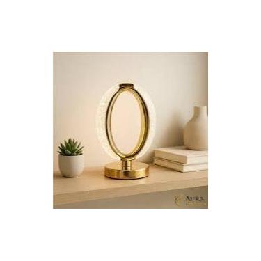 Imagem de Luminária Iluminação Decorativa Presente LED Oval USB Abajur Leitura E