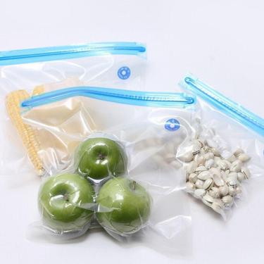 Imagem de Kit 50 Saco Reutilizável Conserva Alimentos À Vácuo 30X34Cm