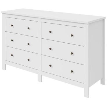 Imagem de Cômoda Maggiore 6 Gavetas Com Estilo Retrô Móveis Lopas Branco