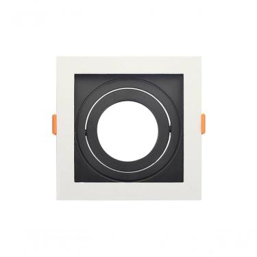 Imagem de Spot Recuado De Embutir Quadrado Par 20 Branco Com Preto Taschibra