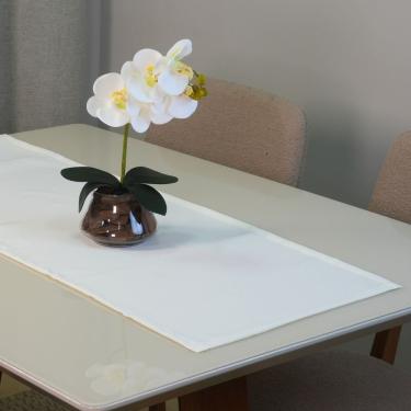 Imagem de Caminho de Mesa Basic 1 Peça 1,30m x 40cm  Tecido Oxford 100% Poliéster - Palha