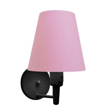 Imagem de Lustre Pendente Quadrado Vivare Md-4075 Cúpula Em Tecido 30/50x50cm - Bivolt Preto-rosa Bebê 110v/220v