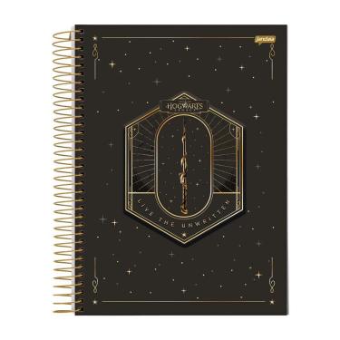 Imagem de Caderno Espiral Capa Dura Universitário Hogwarts Legacy 10 Matérias 160 Folhas Jandaia Estampa 3