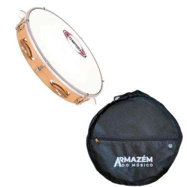 Imagem de Pandeiro Contemporânea 10" 82LT Madeira Pele Leitosa + Capa Luxo - CON