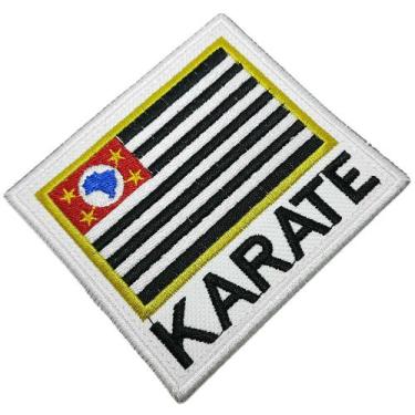 Imagem de Karatê bandeira São Paulo patch bordado passar a ferro - Myflag