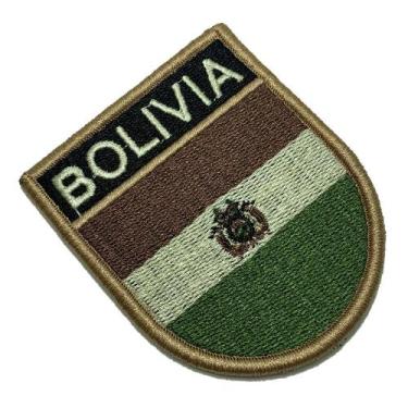 Imagem de BP0029EV03 Bandeira Bolívia Patch Bordado Fecho Contato - BR44