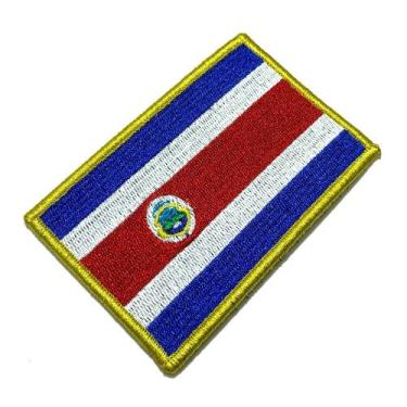 Imagem de BP0201V21 Bandeira Costa Rica Patch Bordado Fecho Contato - BR44