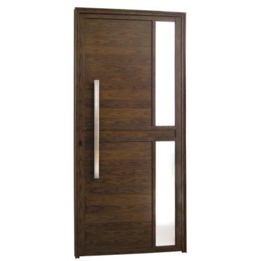 Imagem de Porta De Alumínio Lambril Com Visor e Puxador 2,10 X 1,00  Esquerda Li