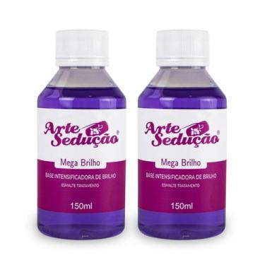 Imagem de Kit 2 Base Esmalte Mega Brilho Unhas 150Ml Arte Sedução - Arte Seducao