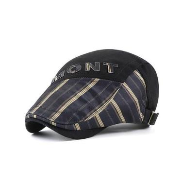 Imagem de Flat Cap Mont Listrped para homens em algodão ou jeans - Yiweisai
