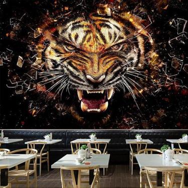 Imagem de Tapeçaria Animal Tiger Microfabric Fiber 150x130cm para quarto - yiwei