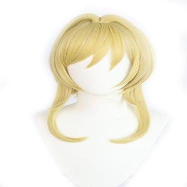 Imagem de Peruca de cosplay Genshin Impact Aether Anime Fantasia de Halloween - 