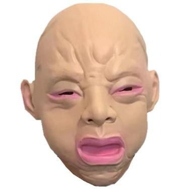 Imagem de Máscara de Halloween para bebês chorando, resina assustadora, leve, 15