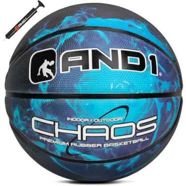 Imagem de Bola de basquete AND1 Chaos, tamanho oficial 7 (75 cm), para uso interno e externo, Black Hole