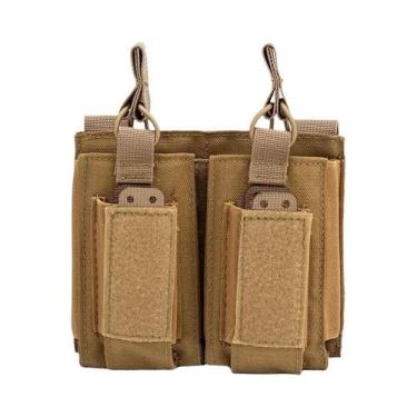 Imagem de Bolsa Dupla Para Carregadores De 9mm M4 M14 M16 Molle, Coldre Aberto P