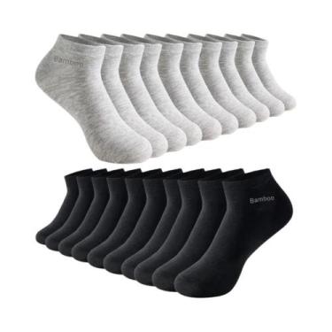Imagem de Meias De Fibra De Bambu Para Homens, 10 Pares, Finas Para O Verão, Abs