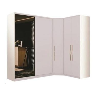 Imagem de Guarda Roupa Modulado de Canto 5 Portas com Espelho 3 Peças Decor - Mó